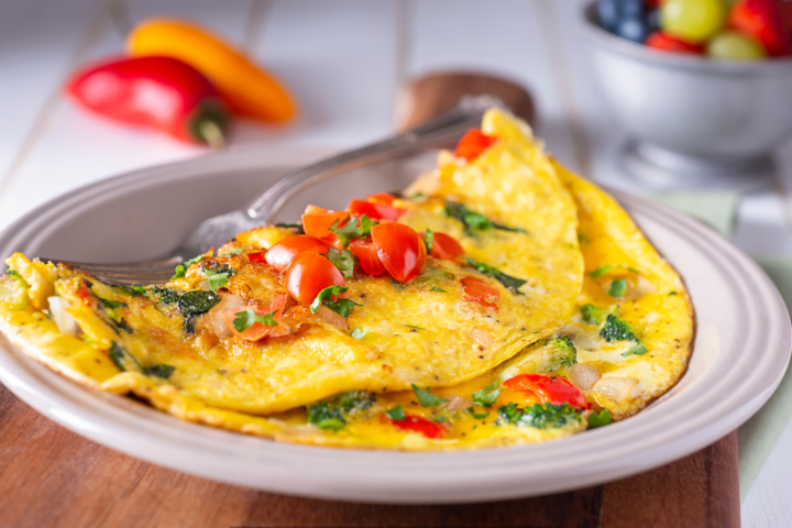 Omelete de Claras com Espinafre
